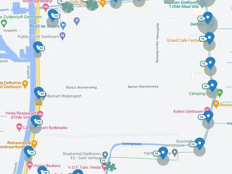 Interactive walk Giethoorn roundtrip